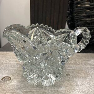 GORGEOUS Signed Nucut Imperial Glass Creamer!!